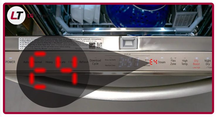 معنی ارور e4 ظرفشویی ال جی