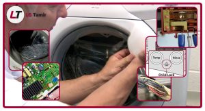 علت باز نشدن درب لباسشویی ال جی