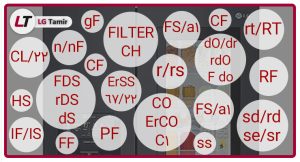 معنی ارورهای یخچال ال جی
